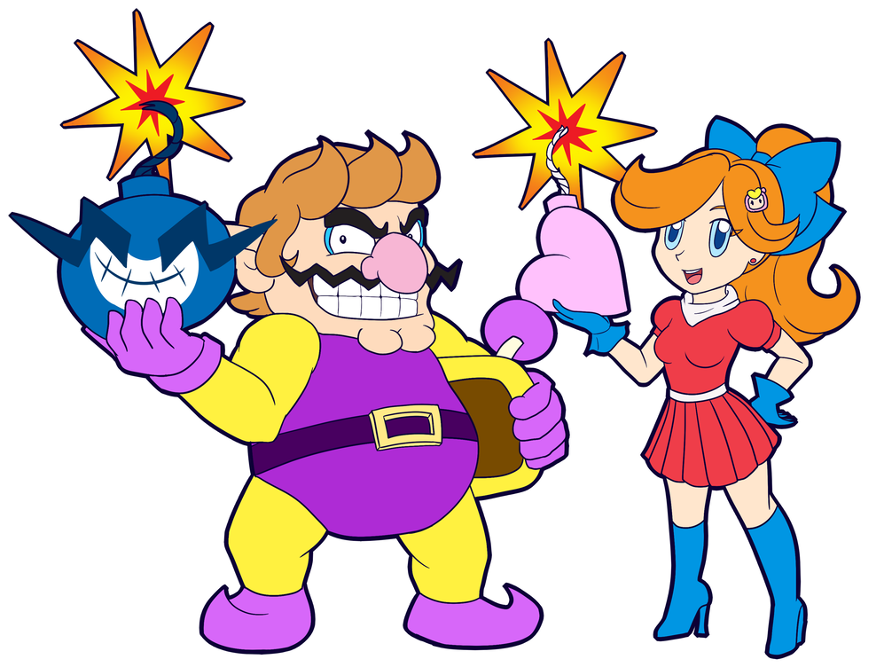Wario And Mona - Warioware (1027x778)