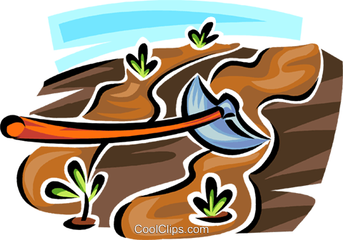 Garden Hoe Royalty Free Vector Clip Art Illustration - Garden Hoe Royalty Free Vector Clip Art Illustration (480x337)