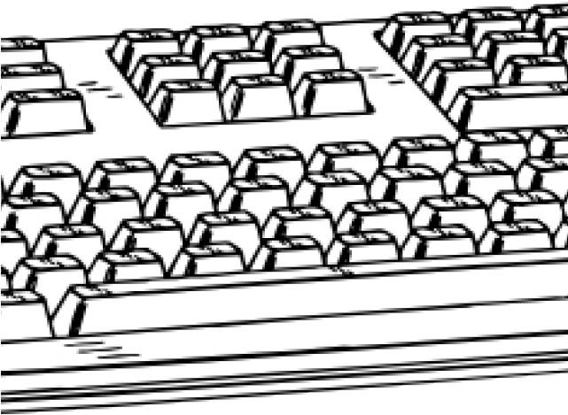 Keyboard Clipart Clip Art - Cartoon Computer Keyboard (640x480)