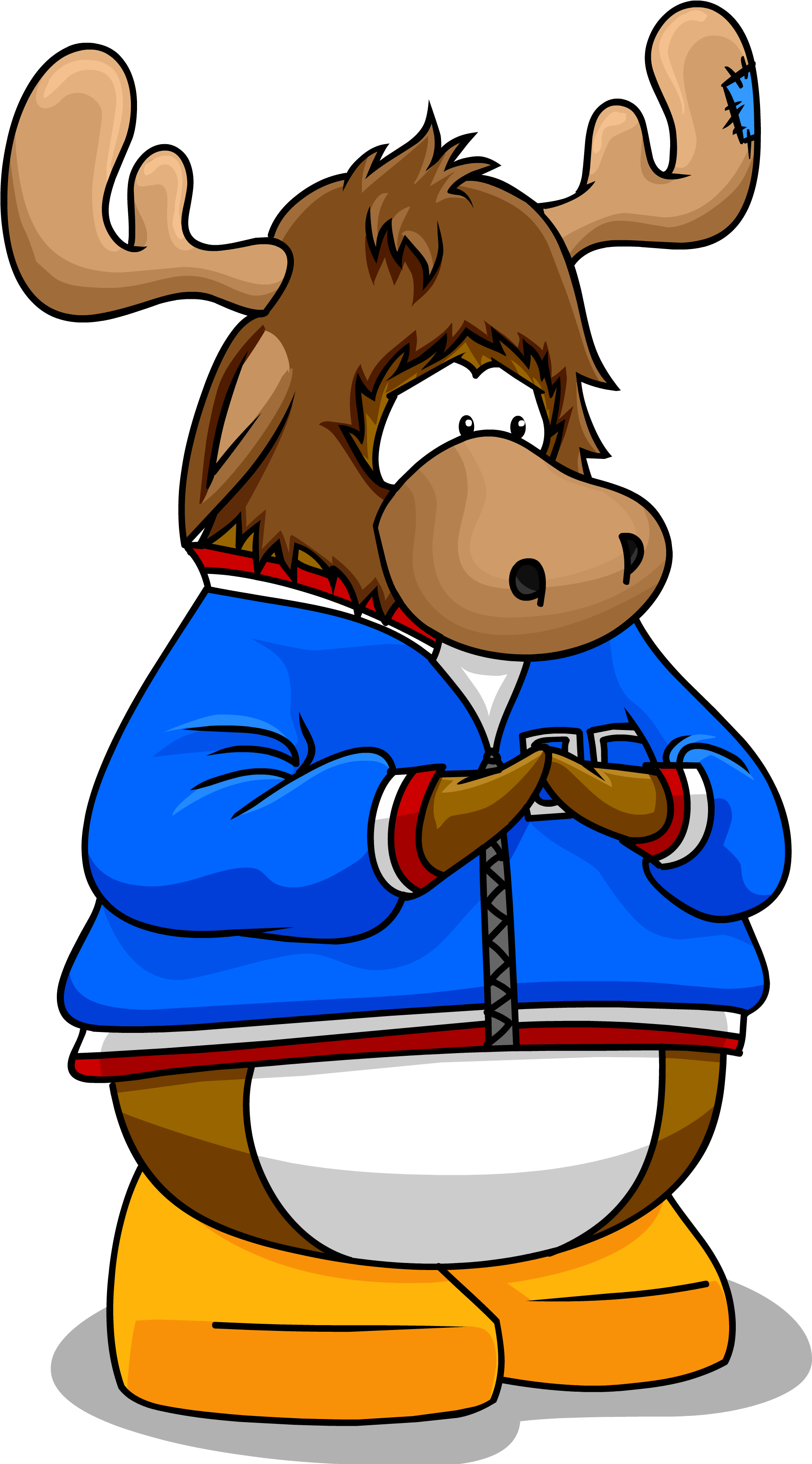Png Royalty Free Stock Image The Moose Png Club Penguin - Club Penguin Team Red Or Team Blue (1861x3320)