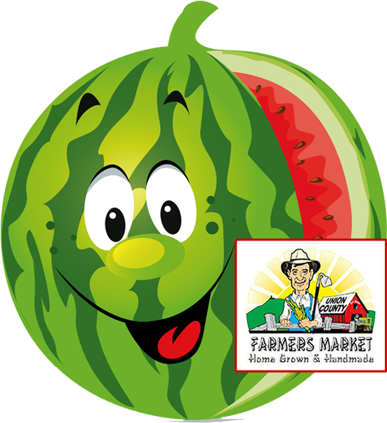 Watermelon Day At Union County Farmers Market - Vegetables Clipart With Face (550x615)