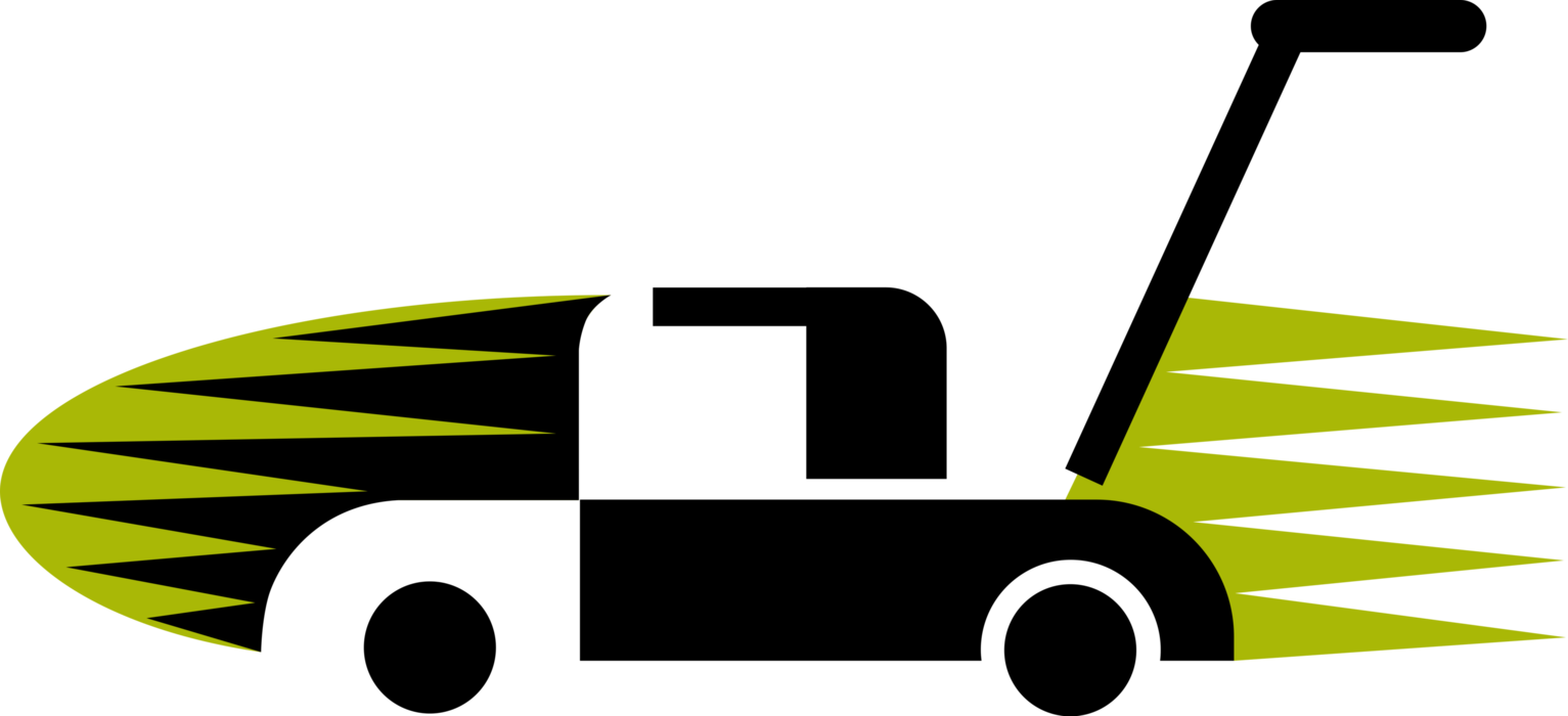 Vector Illustration Of Lawn Care Lawn Mower Cuts Grass - Vector Illustration Of Lawn Care Lawn Mower Cuts Grass (1533x700)