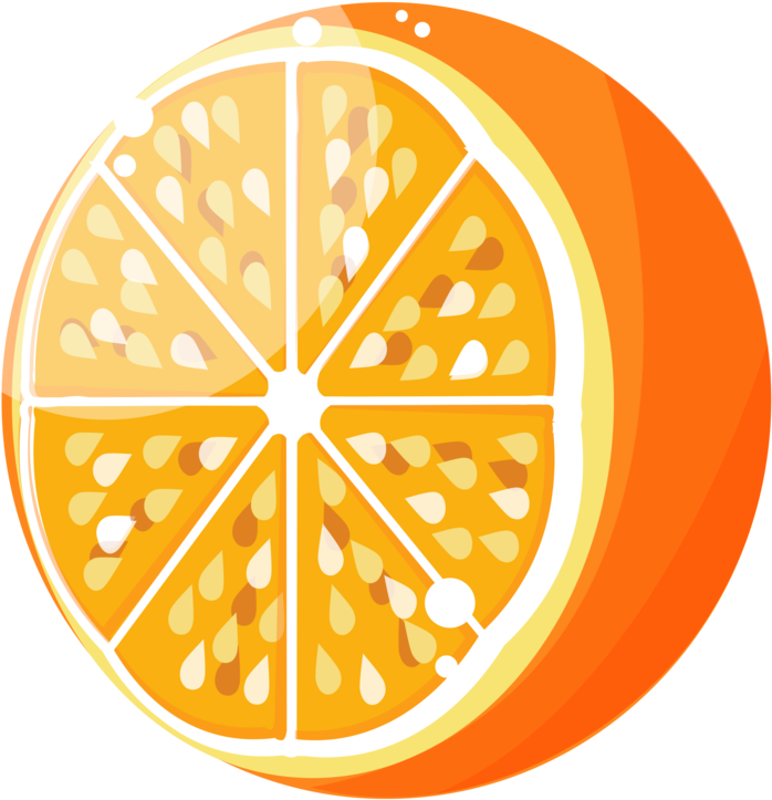 Orange Soft Drink Orange Juice Fruit - Fruit Png Flat (750x750)