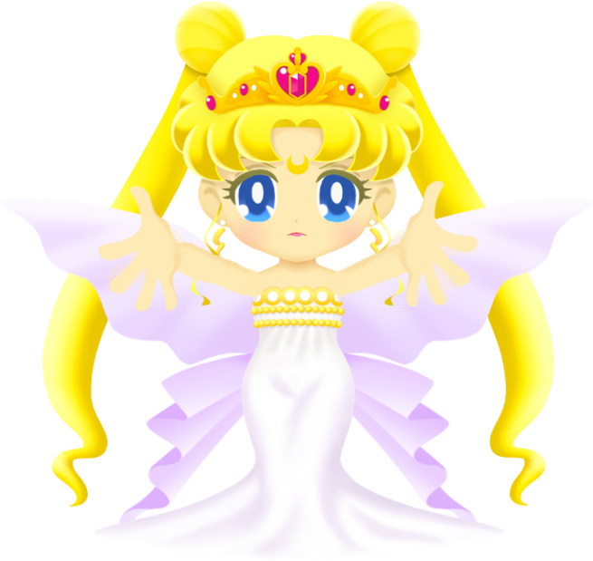Sailor Moon Clipart Salor - Neo Queen Serenity Sailor Moon Drops (655x619)