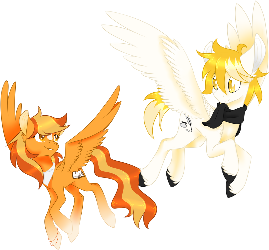 Emypony, Clothes, Couple, Female, Flying, Male, Mare, - Cartoon (1100x1024)