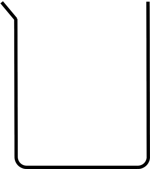 Liquid Clipart Empty Beaker - Scientific Drawing Of A Beaker - (500x566)  Png Clipart Download
