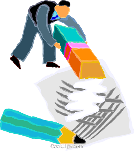 Man Erasing Drawing Royalty Free Vector Clip Art Illustration - Snowboarding (426x480)