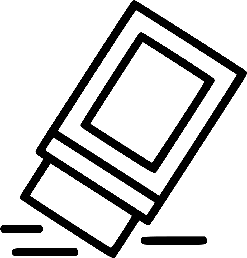 Clipart Black And White Download Eraser Drawing Block - School Tools For Coloring (936x980)