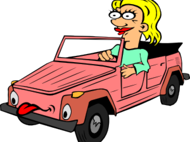 Driving Clipart Used Car - Car Cartoon Png (640x480)