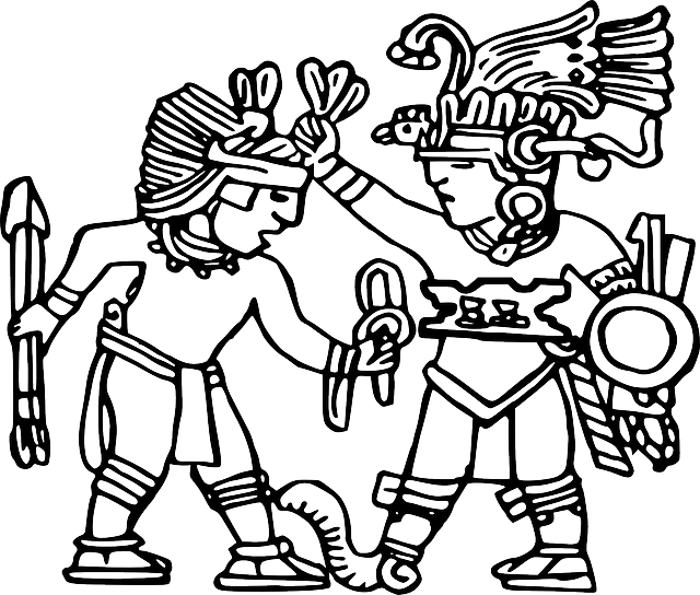 Aztec Warriors Drawings - Aztec Clip Art (640x544)