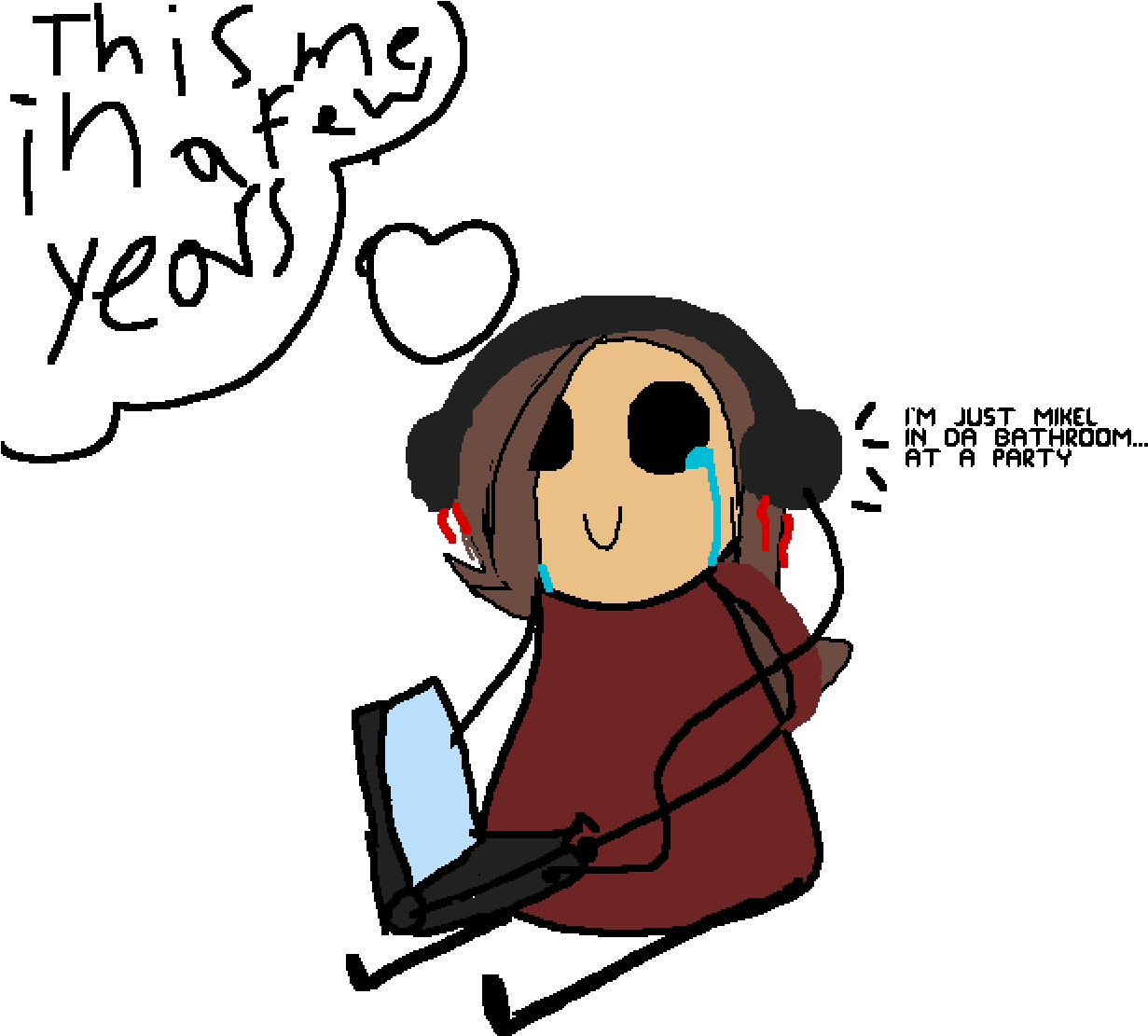 Liltly Me Right Now, Heh "spend Time With Your Family - Cartoon (1400x1400)