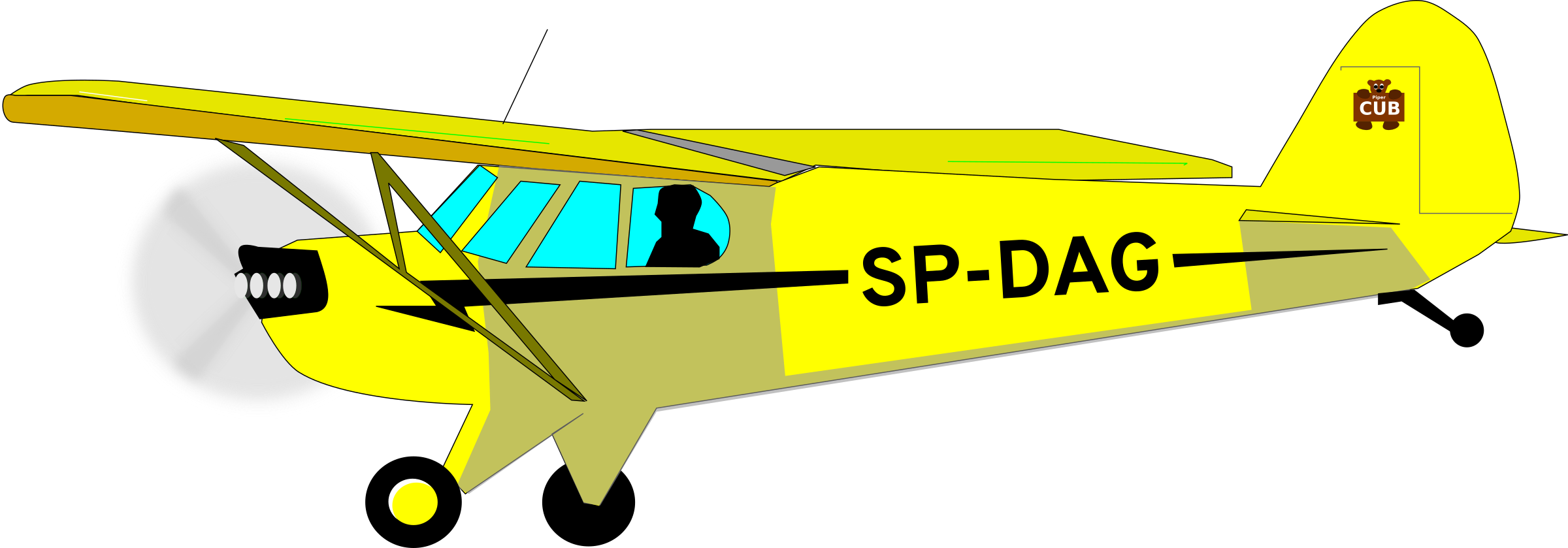 Big Image - Small Plane Clipart (2400x839)