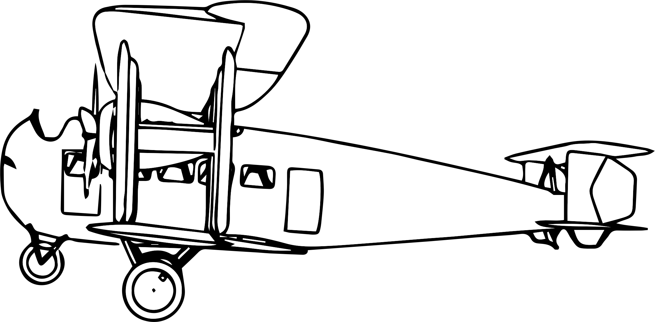 Clipart - Propeller-driven Aircraft (2248x1105)