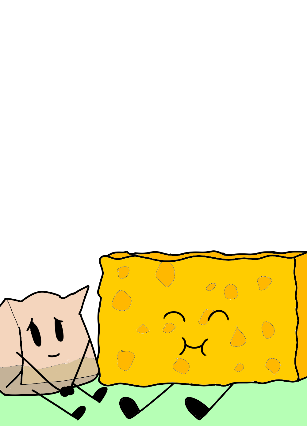 Barf-bag And Spongy I Luv Them Both So Much - Cat (1000x1414)