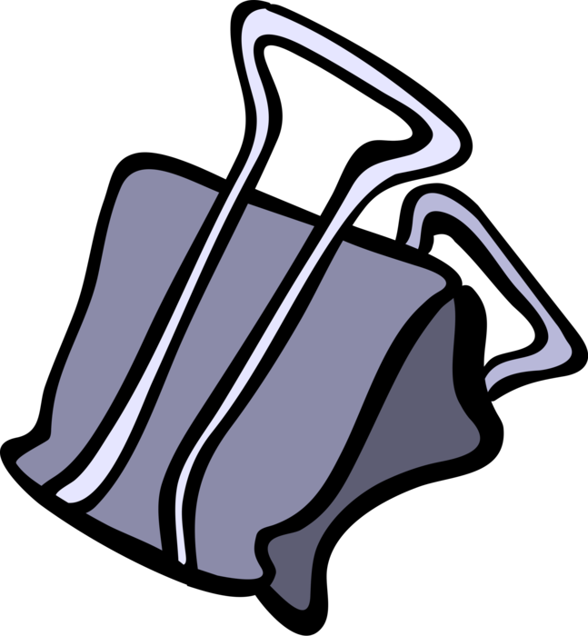 Png Free Library Bulldog Binder Fastener Vector Image - Png Free Library Bulldog Binder Fastener Vector Image (647x700)