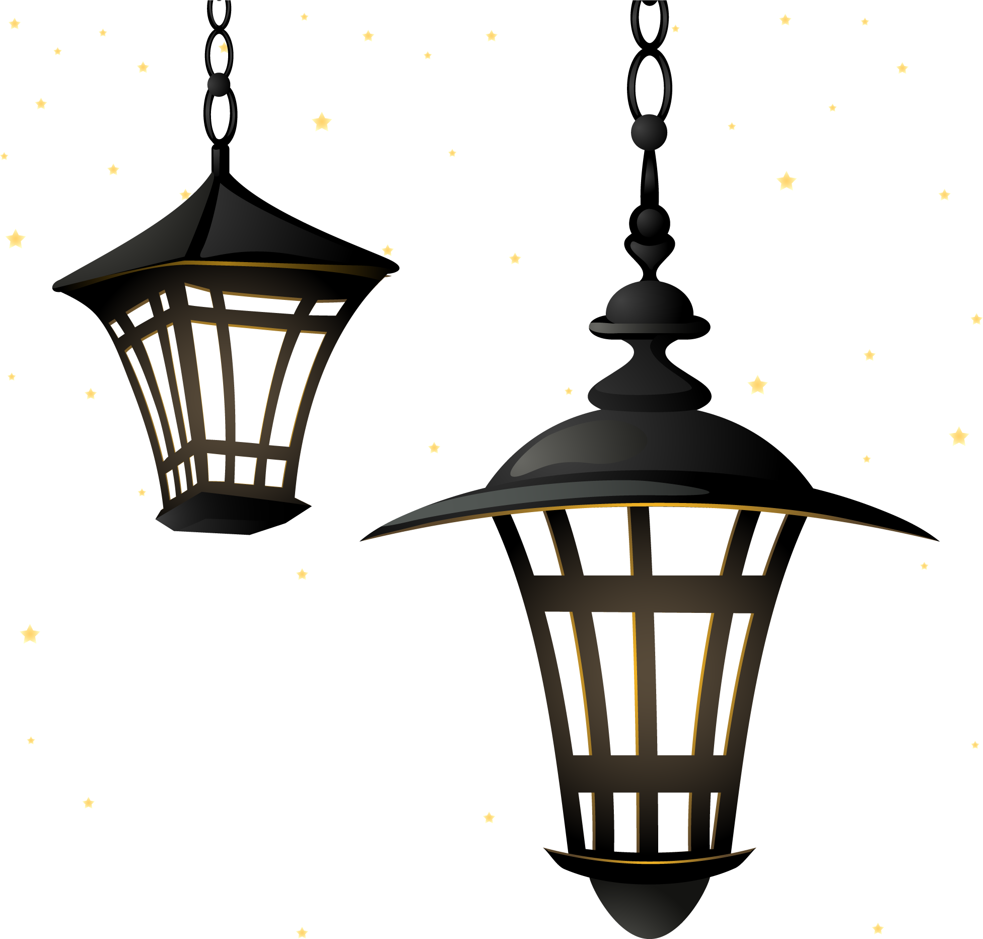 Vector Street Light Lamp Chandelier Lighting Retro - Vector Lampion Ramadhan Png (1952x1863)