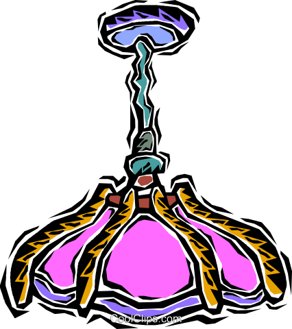 Chandelier Royalty Free Vector Clip Art Illustration - Lampadario Clipart (426x480)