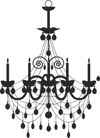 Symbols For Design, Symbols, Free Engine Image For - Chandelier Silhouette (327x450)