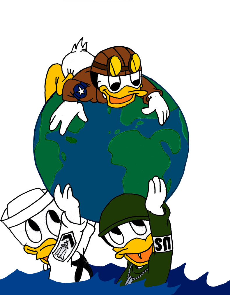 Ww2 Huey Dewey And Louie By Jmk-prime - Cartoon (790x1012)