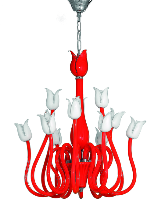 Handmade Glass Chandelier - Illustration (500x650)