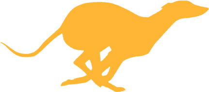 My Mate Fox - Running Greyhound Silhouette (500x500)