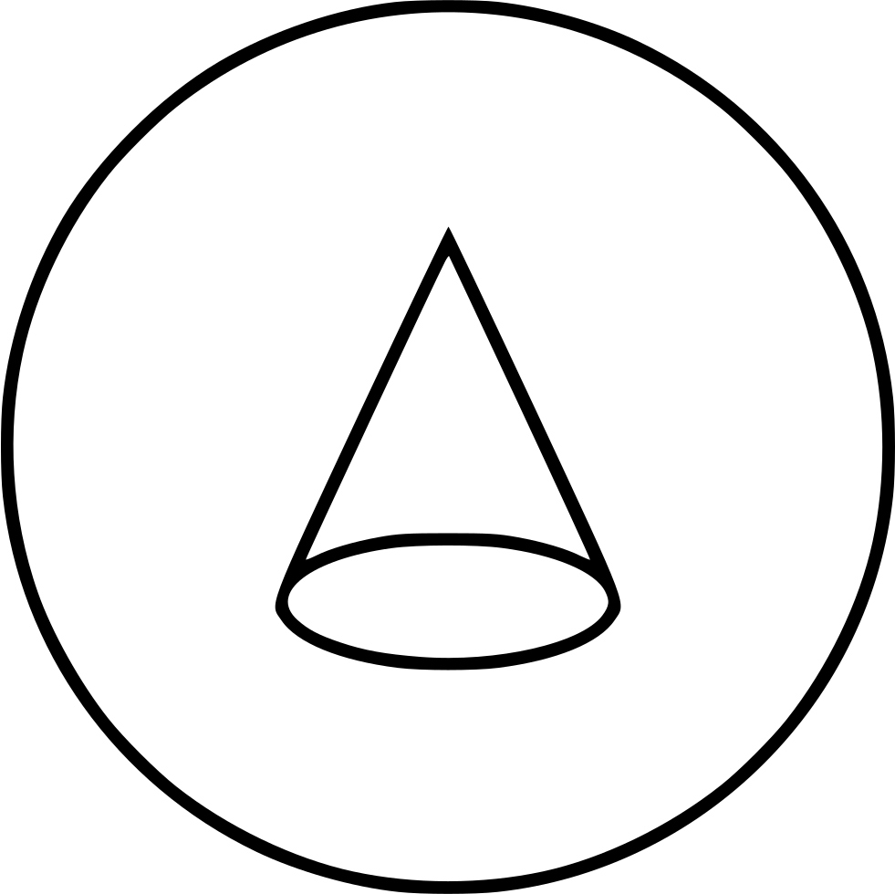 Cone Creative Outline Shape Comments - Icon (981x980)