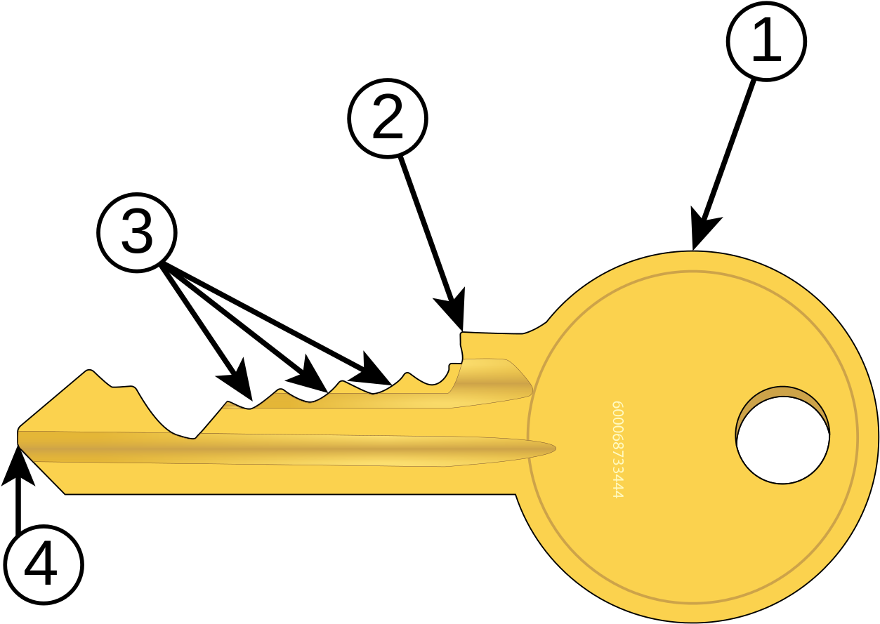 Image Library File Parts Of A Yale Lock Type - Parts Of Key (1280x969)