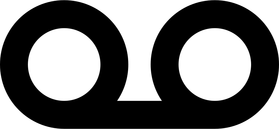 Voicemail Comments - Voicemail Icon Black Transparent (980x452)