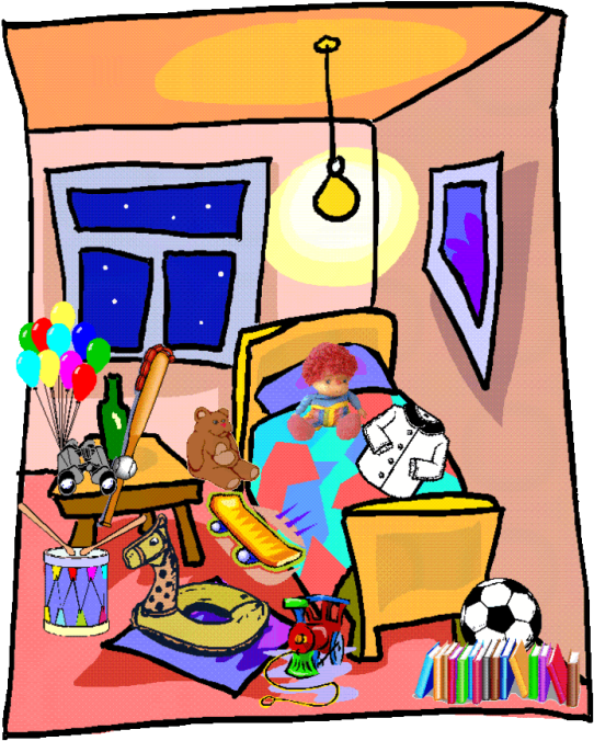 Organized Room Clipart - Messy Bed Room Clip Art (613x800)