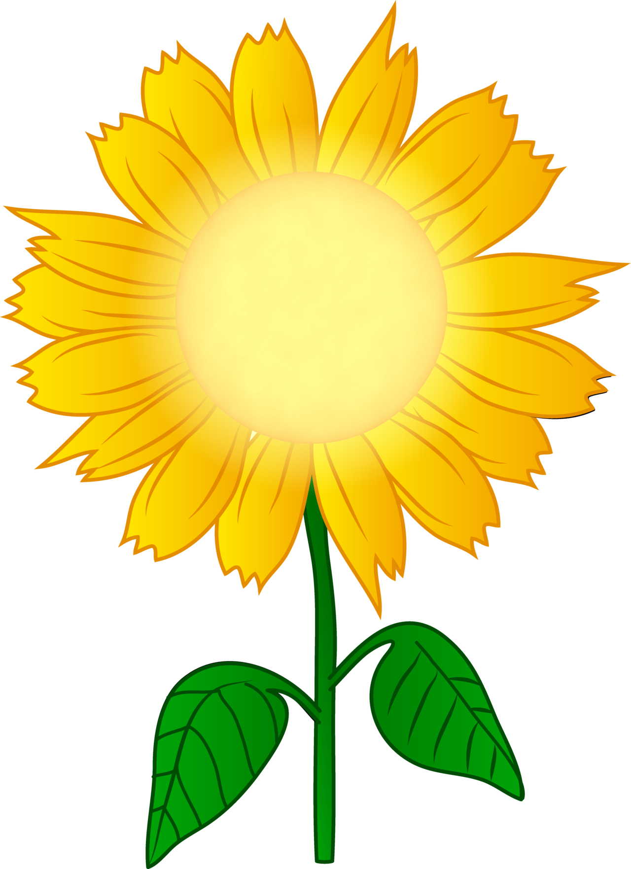 Sunflower Profile Clipart - Clip Art Sun Flower (1280x1763)