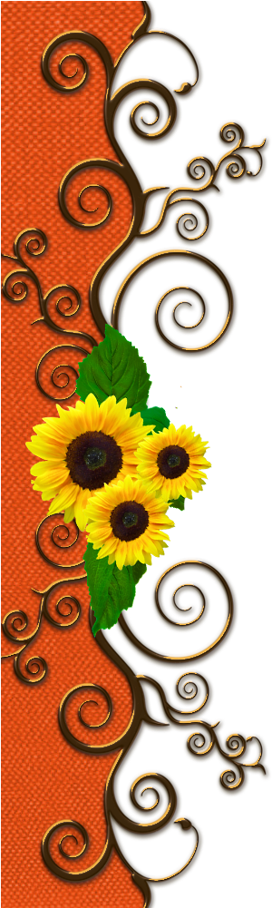Borders * Cantoneiras * Cluster Sunflower Clipart, - Yellow Border Design Png (1000x1000)
