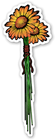 Sunflower Bundle Sticker - Sunflower (258x600)