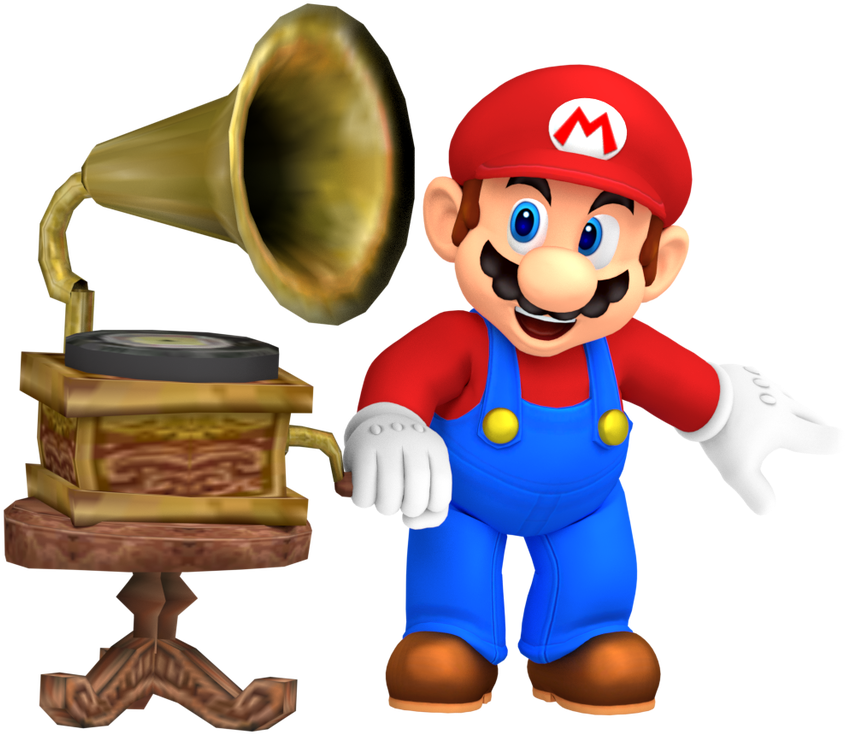 Mario Using A Phonograph By Nintega-dario - Mario Kart 7 (865x923)