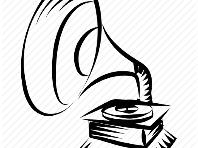 Record Player Clipart Drawn - Vector Graphics (640x480)