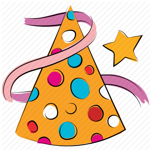 Birthday Hat Clipart Nye Party - Birthday Hat Icon (512x512)
