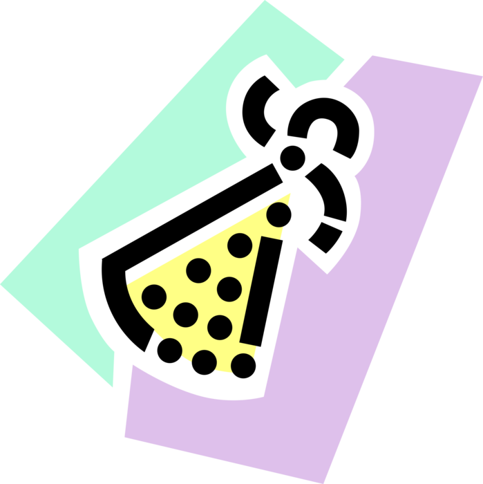 Vector Illustration Of Birthday Party Or New Years - Vector Illustration Of Birthday Party Or New Years (699x700)