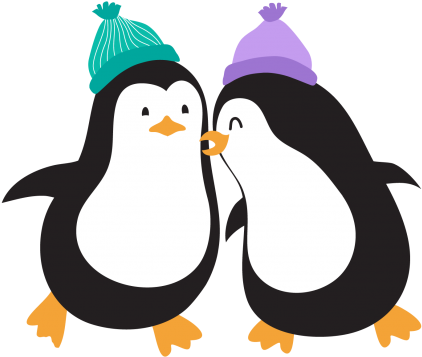 New Years Eve - Cartoon Penguins (473x400)