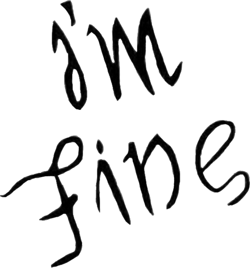 Imfine Sticker - Im Fine Save Me Tattoos (1024x1097)