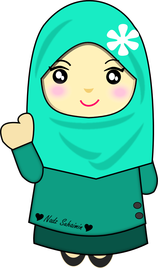 Pin By Nadzera Suhaimin On Doodle - Solat Girl Clipart (601x1019)