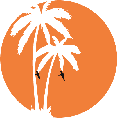 Tropical Treasure - Tropical Beach Logo Png (417x416)