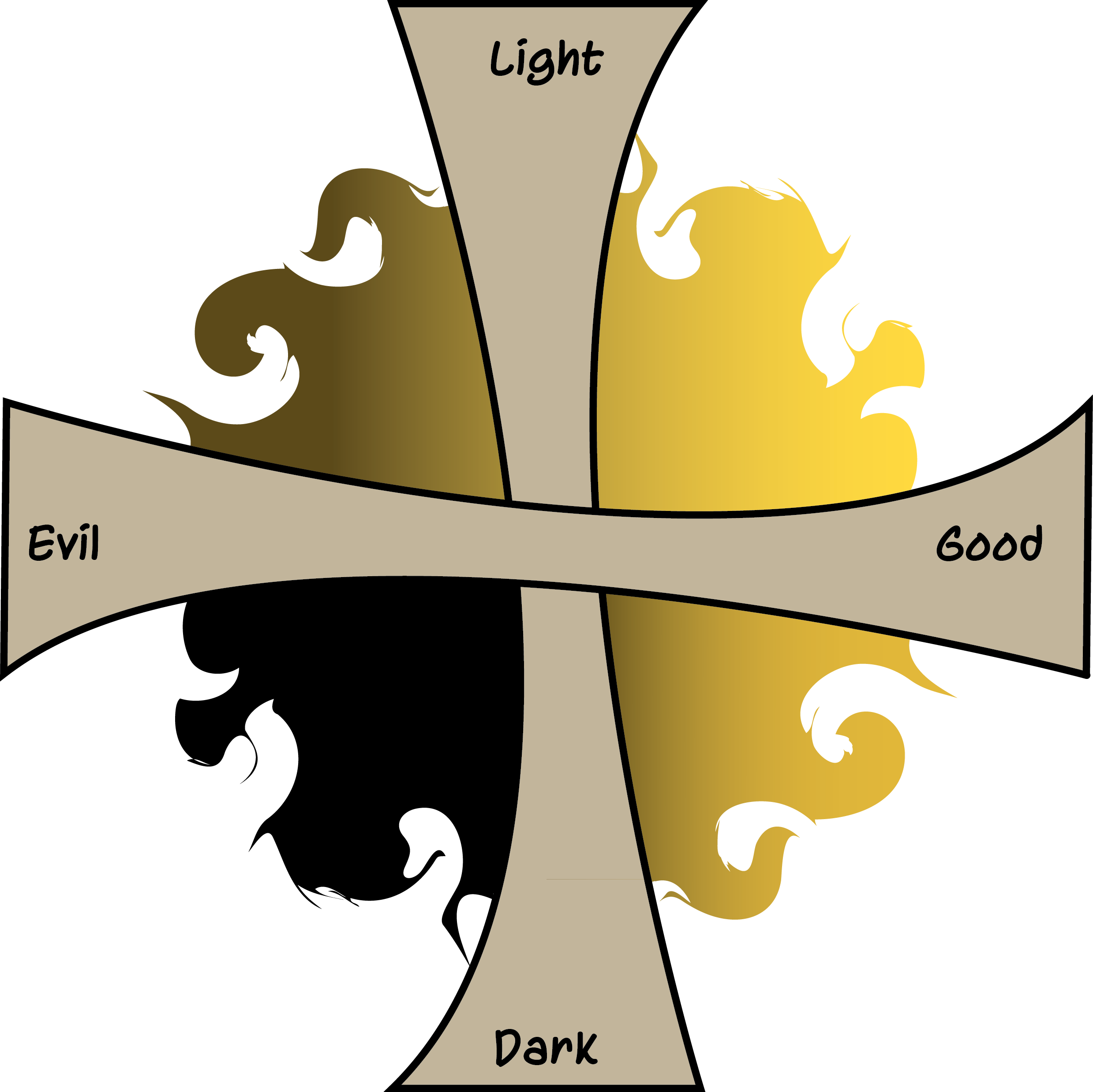 Light/dark Cross - Light Dark And Evil (2478x2477)