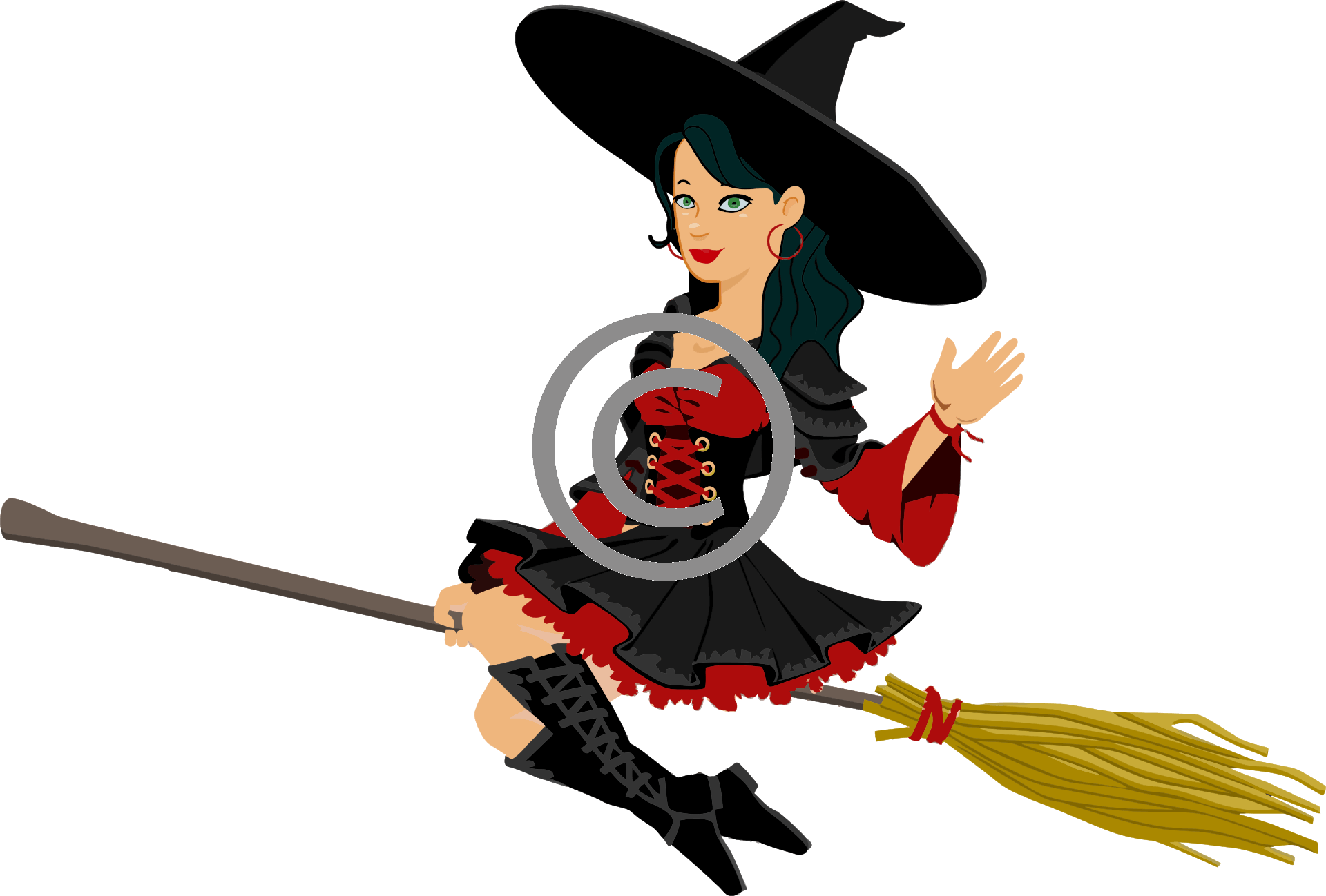 Collection Of Broom Drawing Png High Ⓒ - Flying Witch (1920x1298)