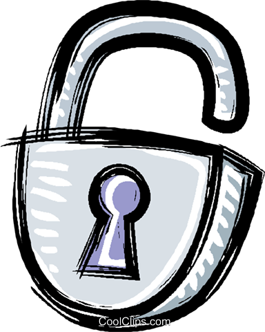 Padlock Royalty Free Vector Clip Art Illustration - Vorhängeschloss Clipart (384x480)