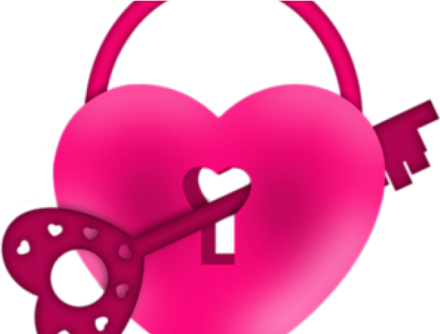 Padlock Clipart Heart - Purple (640x480)