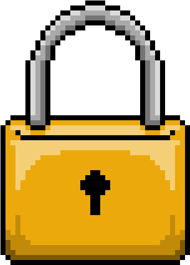 Padlock - Minecraft Easy Cute Pixel Art (650x600)