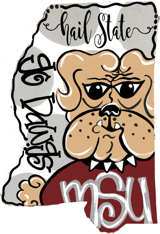Ms Bulldawgs Msu State Door Hanger - States Door Hangers (526x768)