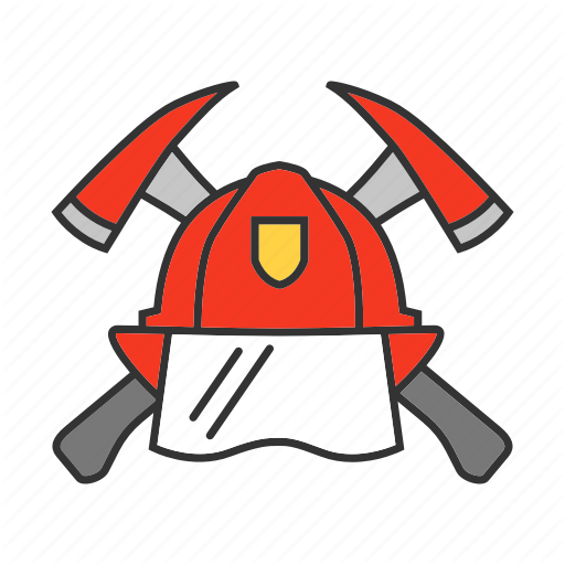 Axe Fire Firefighter Firefighting - 소방관 모자 일러스트 (512x512)