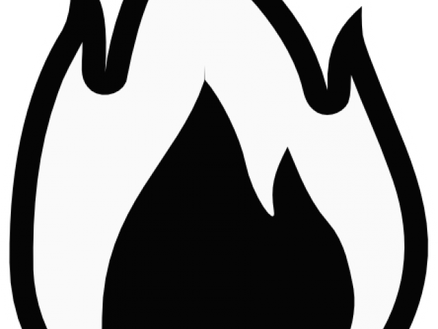 Fire Clipart Easy - Flame Outline White Png (640x480)