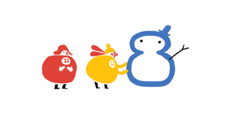 When I Checked The Google Doodle On The Solstice - Google Doodles Winter Snowman Gif (728x395)