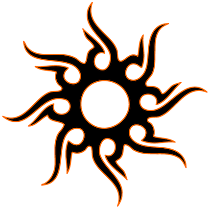 @ 34 Suns - Black Tattoo Designs Png (432x432)